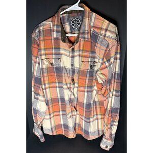 Hawaiian Island Creations Flannel Button Long Sleeve Shirt Mens XL HIC